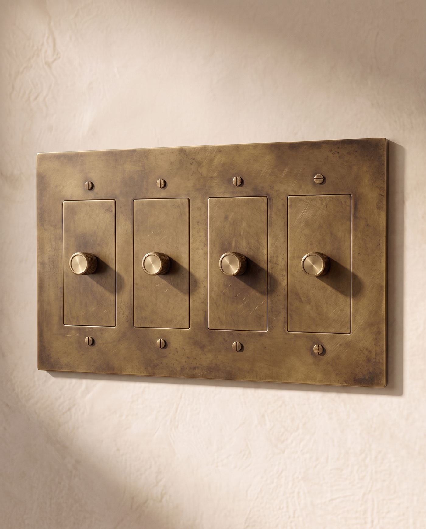 Brio Brass 3 Way Rotary Dimmer
