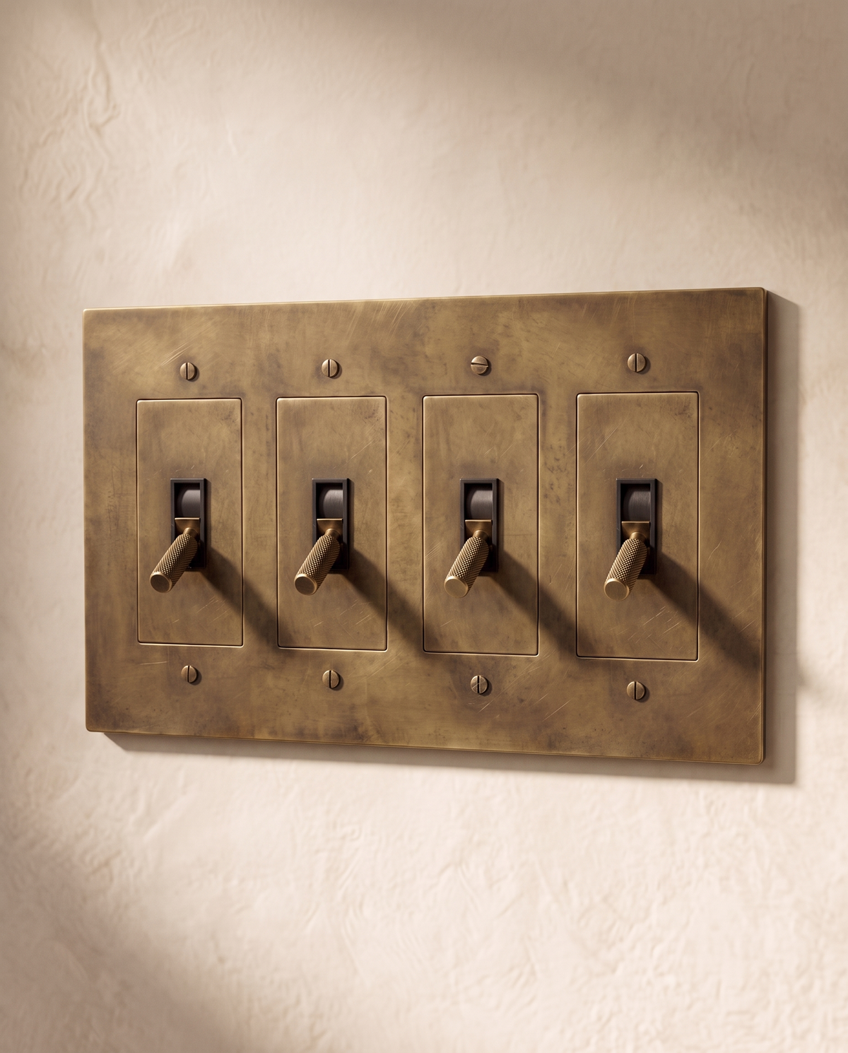 Brio Brass 4 Way Toggle Switch