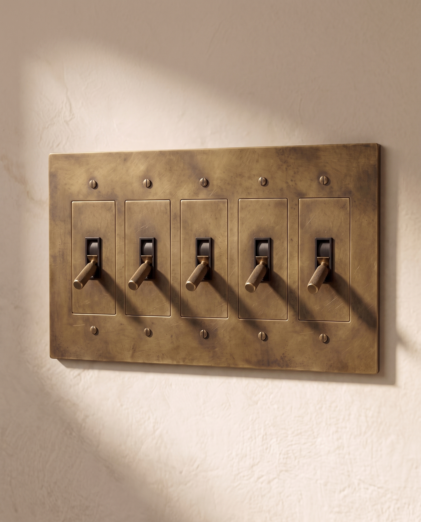 Brio Brass 4 Way Toggle Switch
