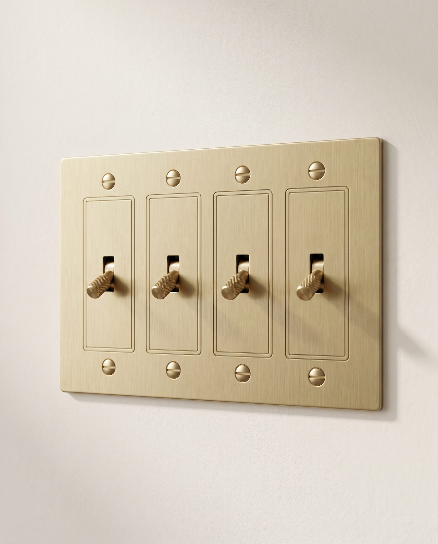 Brio Brass 4 Way Toggle Switch