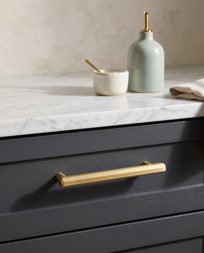Esagono Solid Brass Hexagonal Pull Family