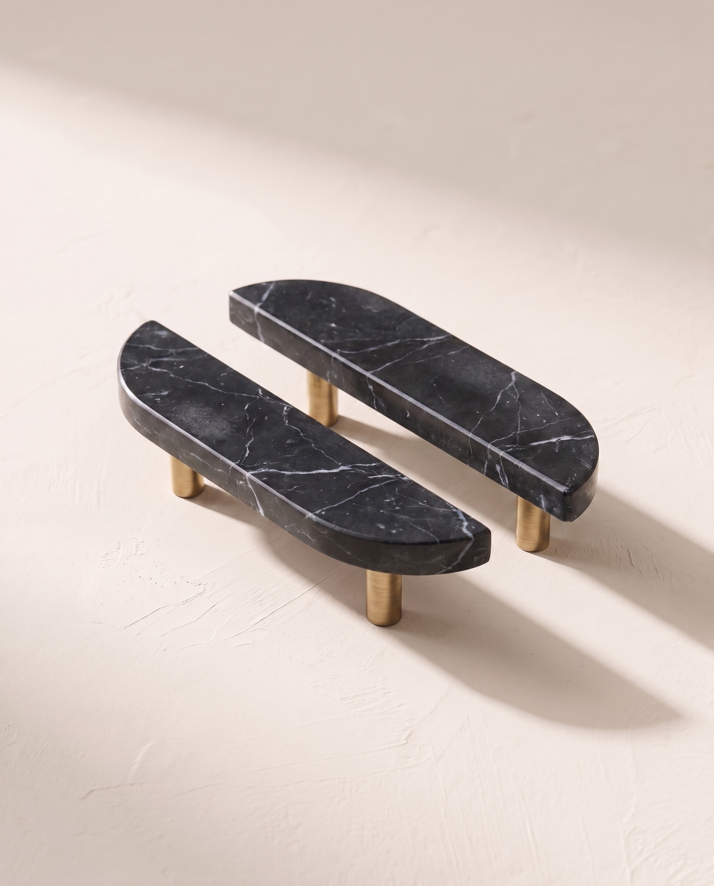 Varena Paired Natural Marble Cabinet Pull
