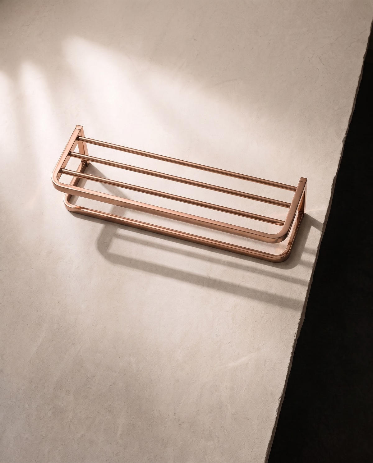 Rosata Rose-Gold Solid Brass Bathroom Family