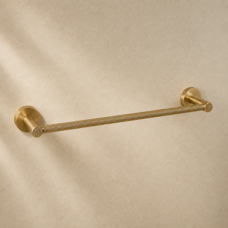 Varen Knurled Brass Towel Rail