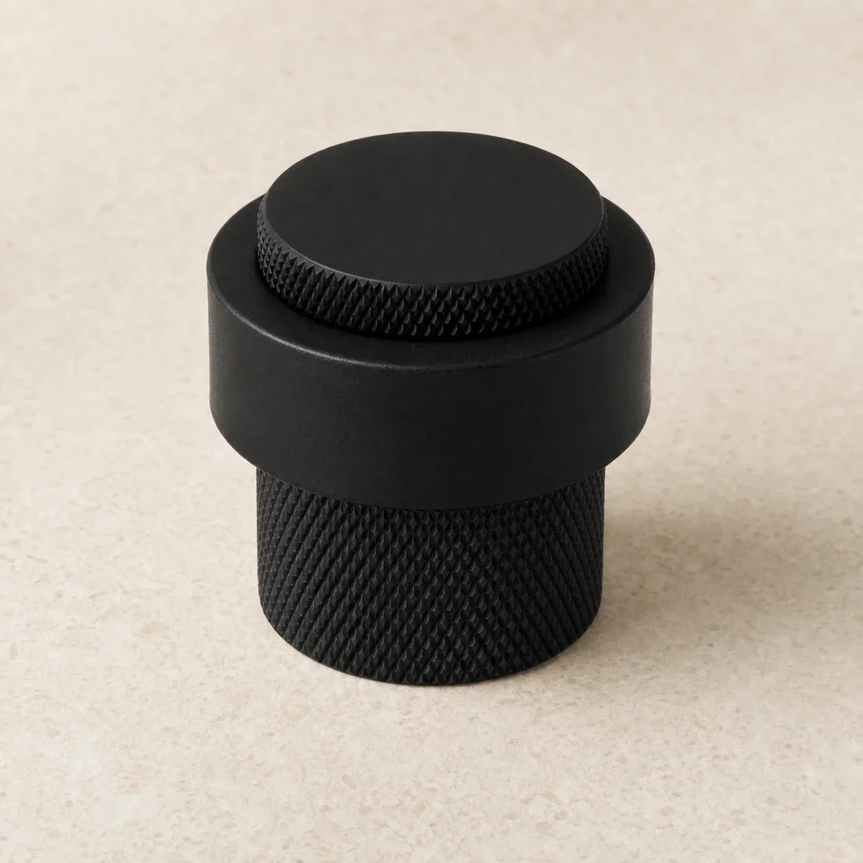 Vela Knurled Solid Brass Door Stop