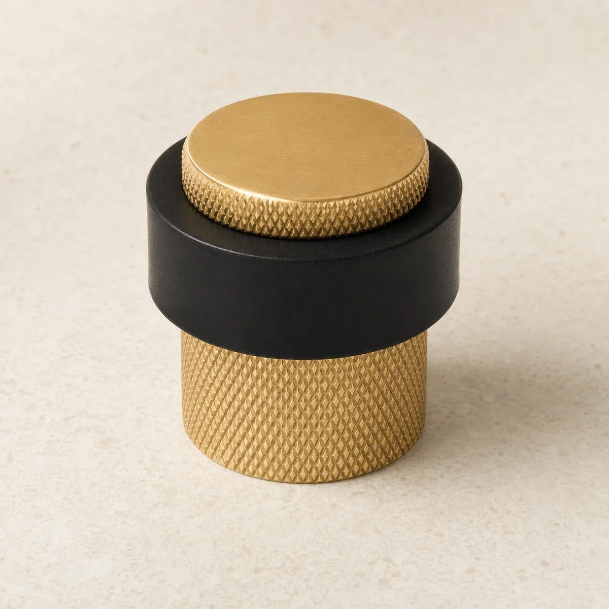 Vela Knurled Solid Brass Door Stop